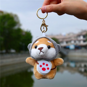 Lindo peluche de oso <span class=keywords><strong>Akita</strong></span> <span class=keywords><strong>Inu</strong></span> Shiba <span class=keywords><strong>Inu</strong></span> de algodón PP, colgante creativo para llavero de coche y mochila escolar, con técnica de lavado y alivio del estrés, de fábrica - Product Image 4