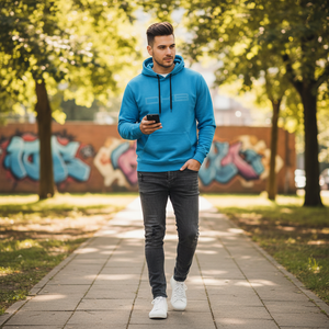 DKB uomo PULLOVER lavato con acido felpa con cappuccio stampata con schermo pesante con cappuccio con disegno ricamato cartone animato con cerniera foderata pesante - Product Image 3