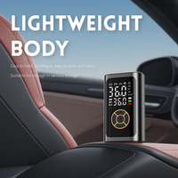 Nouveau style de gonfleur de pneus électrique sans fil, compresseur d'air portable, lumière d'urgence automobile, jauge de pression numérique ABS