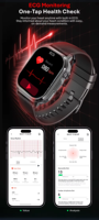Pour montre connectée avec assistant vocal IA, GPS, suivi d'activité physique, écran tactile, compatible Android, autonomie de 5 à 10 jours