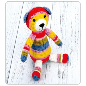 Уникальный красочный Медведь DIY подарок плетение вязание крючком кукла набор