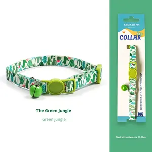 Collar personalizado para mascotas, cómodo Collar antiasfixia para perros y gatos, Collar trenzado para gatitos, Anillo para el cuello, campana, estampado suave, decoración para mascotas - Product Image 6