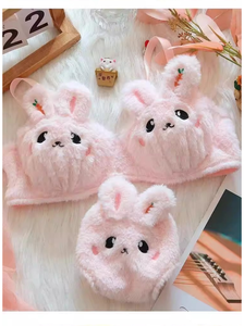 Ensemble soutien-gorge push-up sans armatures 3/4 bonnet sexy pour femme, avec nœud et bretelles réglables, et culotte bikini respirante à motif dessin animé taille basse - Product Image 2