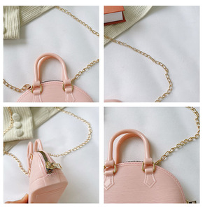 Vente chaude gelée sac à main Mini coquille porte-monnaie mignon diagonale sac à main femmes petit sac léger Portable silicone main fourre-tout - Product Image 2