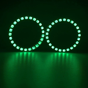 Anelli <span class=keywords><strong>Halo</strong></span> RGBW SK6812 a Prezzo Economico di Fabbrica, Luci Angel Eyes da 90mm Rosso Bianco per Fari Auto - Product Image 4