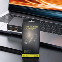 5 en 1 TYPE C LAN/3.0 USB C Hub haute vitesse 4k 2 USB 3.0 accessoire d'accès facile pour ordinateur accessoire d'affichage Epuipped en Stock