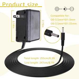 Adaptateur secteur Sigely 6V AC/DC pièce de rechange 10698 cordon d'alimentation pour machine à glace avec connexion enfichable 600mA transformateur classe 2 - Product Image 2