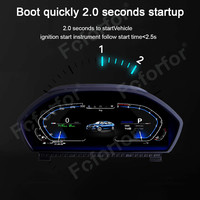 Tableau de bord LCD 12.3 ''pour BMW série 3 2013-2020 voiture LCD tableau de bord intelligent tableau de bord compteur de vitesse tableau d'affichage de la vitesse du véhicule