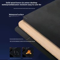 Solid Wood Desktop Computer Desk: Home Adjustable Simple Study Table, Bedroom Office Smart Gaming Desk