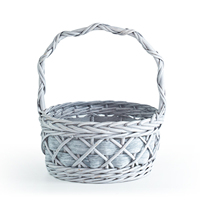Panier-cadeau en osier de haute qualité personnalisé pour fruits, cadeaux, fleurs, panier en osier avec poignée
