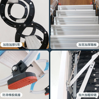 Escaliers pliants portables électriques bon marché en Chine conception Escalier télescopique Escalier incurvé Escalier supérieur à montage latéral