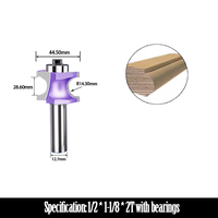 Alat Pemotong Kayu YUFU 1/2 Inch Handle Woodworking Face Mill, Baja Paduan Tahan Lama HRC55, Pisau Setengah Lingkaran dengan Sisipan Karbida Padat