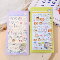 Pegatinas de Resina Transparentes con Dibujos Animados, Resistentes al Agua, Ideales para Material Escolar y Regalos para Niños, Venta al Por Mayor