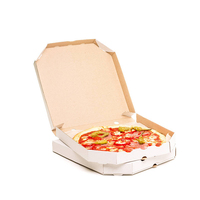 13X13 Takeaway Pengiriman Coklat Kemasan Katering Murah 1 Warna Cetak Tanah Liat Ukuran Raja Karton Bergelombang Bulat Penjualan Kotak Pizza