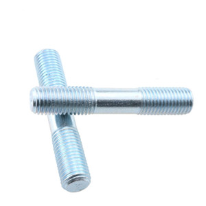 Perno Personalizado de Doble Rosca de Acero al Carbono Galvanizado en Zinc M8 M16 M20 Grado <span class=keywords><strong>8.8</strong></span> 10.9, Varilla Roscada con Cabeza de Perno, Pernos de Doble Extremo - Product Image 3