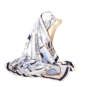 Écharpe carrée en soie de mûrier 100% pour femmes, protection solaire, 90x90cm, élégante, foulard, châle - Product Image 1