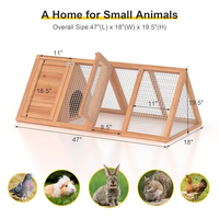 Petit clapier à lapins et cailles Cage à lapins en bois pour poulailler pour poulets Fourniture pour petits animaux