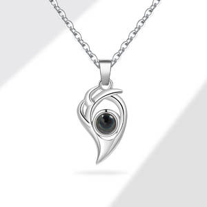 Collana con Ciondolo a Forma di Cuore, Design Geometrico Magnetico, Collana con Ciondolo '<span class=keywords><strong>Ti</strong></span> <span class=keywords><strong>Amo</strong></span>' per Coppie, Gioielli di Moda per Donne - Product Image 6
