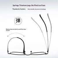 Meilleures ventes 8007L Monture de lunettes de vue ultra-légère en titane à monture complète plaquée IP pour hommes, monture carrée, verres AC