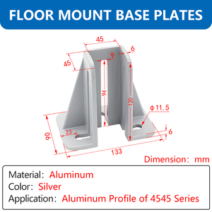 4545 loạt nhôm sàn gắn tấm cơ sở khung địa chấn cố định cơ sở cho 4545 t Khe nhôm hồ sơ đùn - Product Image 2