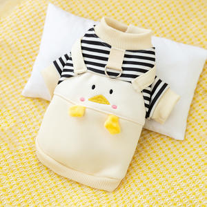 Ropa bonita para cachorros de otoño e invierno al por mayor para perros y gatos, nuevo suéter sencillo con patrón de rayas y costuras a cuadros - Product Image 6