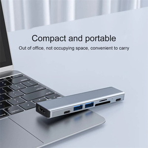 Adaptateur 4k Thunderbolt3 Hub de port de données Pd Hub adaptateur haute vitesse Pd pour <span class=keywords><strong>Macbook</strong></span> /<span class=keywords><strong>air</strong></span> <span class=keywords><strong>M1</strong></span> Hub <span class=keywords><strong>Usb</strong></span> Type <span class=keywords><strong>C</strong></span> Dock 4k - Product Image 2