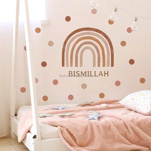 Semplice arcobaleno a <span class=keywords><strong>pois</strong></span> adesivi da parete soggiorno camera da letto divano sfondo decorazione da parete carta da parati autoadesiva adesivi <span class=keywords><strong>murali</strong></span> - Product Image 4