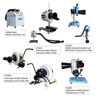 Extracteur d'air professionnel portable en alliage d'aluminium certifié ISO9001, simple ou double, 220V/380V 0.75/1.1kW