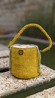Tas Pantai Boho Anyaman Tangan Berlapis Rafia Tahan Air dengan Penutup Kustom untuk Perjalanan Resort & Kapal Pesiar Buatan MG
