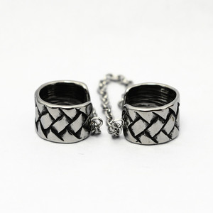 yunnique Cuff <b>Earrings</b> 316 Stainless Steel Geometric Pattern <b>Chain</b> Linked <b>Studs</b> For Men And Women Fashion Jewelry - Product Image 3