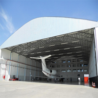 Conceptions en acier de haute qualité largement utilisées dans les bâtiments industriels assemblés de hangar à structure en acier