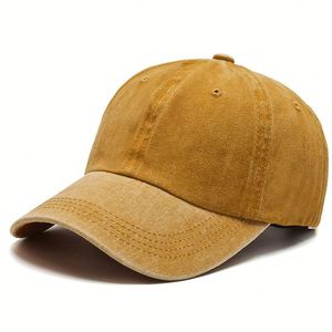 Casquette de baseball en coton lavé avec broderie personnalisée, casquette ajustable en coton, casquette unie pour homme et femme, cadeau promotionnel - Product Image 4