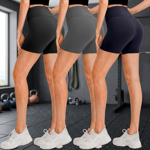 Shorts Deportivos de Verano para Mujer, Cintura Alta, Ajustados, Elásticos, de Seda de Leche, Secado Rápido, para Fitness y Ciclismo, Control de Abdomen, GOTHAMIND - Product Image 3