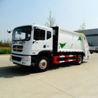 Nouveau camion compacteur de déchets Dongfeng 12m3 Euro 2, moteur Cummins 190HP, empattement 4500mm, camion de collecte de déchets hydraulique pour la ville