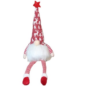 Ornement de Noël en tissu lumineux avec lumières LED, design sans visage, petite breloque suspendue pour cadeau d'enfant - 31cm-50cm - Product Image 5