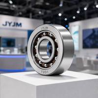 JYJM OEM 7303 Bantalan Bola Kontak Sudut 17x47x14mm Baja Krom Presisi Baris Tunggal CNC Peralatan Mesin Motor Spindle