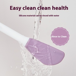 Gemeng Brosse de nettoyage du visage en silicone à double tête Applicateur de film de boue de beauté avec poignée transfrontalière pour le massage du visage - Product Image 3