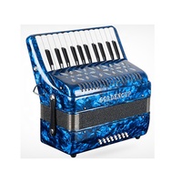 Accordéon chromatique SEASOUND OEM, instrument à 25 touches, 16 basses, clavier en celluloïd bleu, modèle JP2516