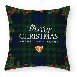 Sublimación de tejido de algodón casa Navidad PillowcaseThrow funda de almohada cubierta - Product Image 3