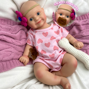 Muñeca Reborn <span class=keywords><strong>de</strong></span> Silicona <span class=keywords><strong>de</strong></span> 20 Pulgadas, Cuerpo Regordete, Tacto Suave, Muñeca <span class=keywords><strong>de</strong></span> Compañía para Niños Pequeños, Regalo - Product Image 1