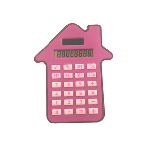 Candybar Calculator 8 Digits Battery Powered ABS Material House Shape Design - Product Image 5