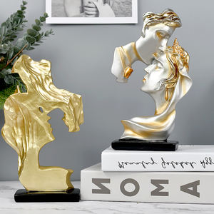 Estatua de Resina Fundida a Mano de Hombre y Mujer Besándose, Escultura Decorativa para Decoración del Hogar, Sala de Estar, Dormitorio - Product Image 2