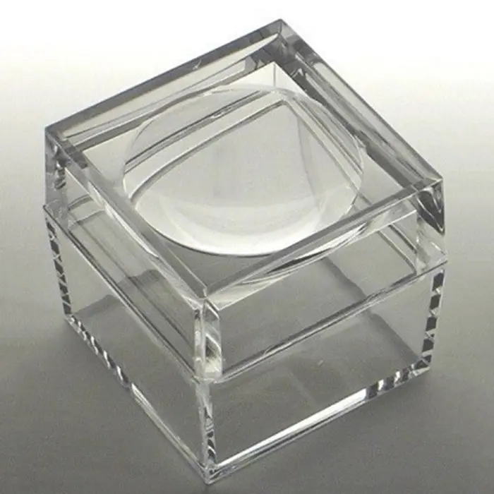 Georockshop Loupe Box Acrylic Transparent Upright Plastic Magnifying Glass Box