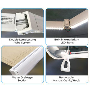 Tenda <span class=keywords><strong>da</strong></span> <span class=keywords><strong>Sole</strong></span> Retrattile Motorizzata con Telecomando per Balcone e Giardino, Personalizzabile, con Cassonetto Completo - Product Image 5