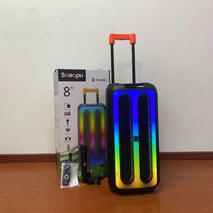 8 Inch Âm Thanh Thanh Di Động Woofer Bluetooth Loa Không Dây Karaoke Với Mic Partybox Hifi Hệ Thống Âm Thanh - Product Image 5