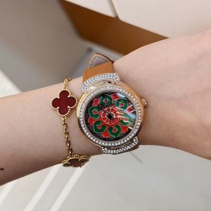 <span class=keywords><strong>Montre</strong></span> pour femme DINIMI de haute qualité, nouveau design, boutique spécialisée, tendance de la mode, <span class=keywords><strong>montre</strong></span> à quartz, motif de <span class=keywords><strong>lotus</strong></span>, cadran rotatif, roue de la chance - Product Image 3