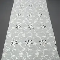 TUTON-tela de algodón con bordado de encaje para vestido, tela de alta calidad TC con cuentas francesas