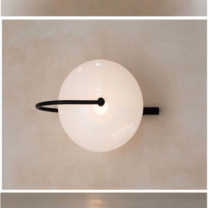 โคมไฟติดผนังแบบจุดทางเดินโคมไฟทรงกลม3W ไฟกลางคืนโคมไฟหินอ่อน LED สำหรับตกแต่งสไตล์สเปนแบบธรรมชาติที่เรียบง่าย - Product Image 4