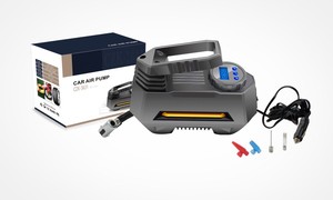 Compressore d'Aria Portatile per <span class=keywords><strong>Auto</strong></span>, 12V con Gonfiaggio e Illuminazione, Arresto Automatico, Display Digitale - Product Image 4