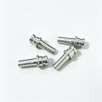 Conector de Manguera de Acero Inoxidable 304 de 1/4'' con Conexión de Espiga para Manguera de Entrada, Accesorio de Tubería para Fluidos y Gases Mecanizado por CNC